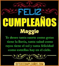 GIF Frases de Cumpleaños Maggie